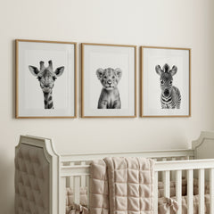 Adorable Safari Animal Nursery Print SET